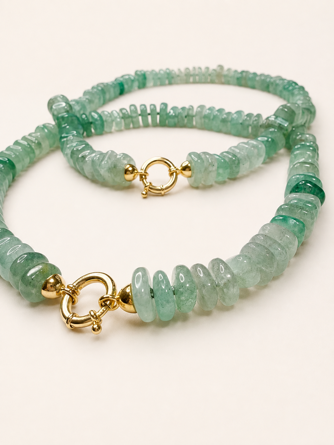 African Green Chalcedony Necklace