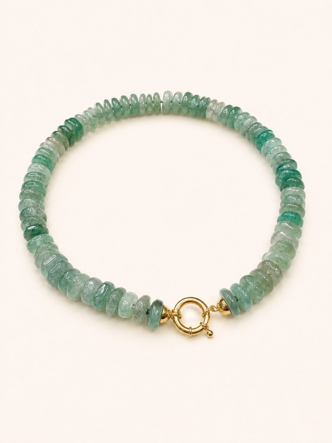 African Green Chalcedony Necklace