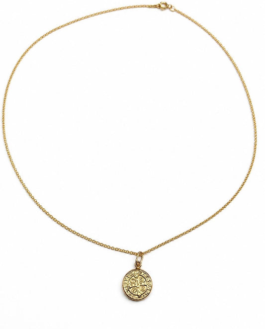 Saint Benedict Medallion Necklace | 14k Gold-Filled