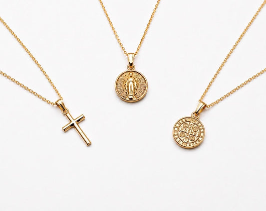 Saint Benedict Medallion Necklace | 14k Gold-Filled