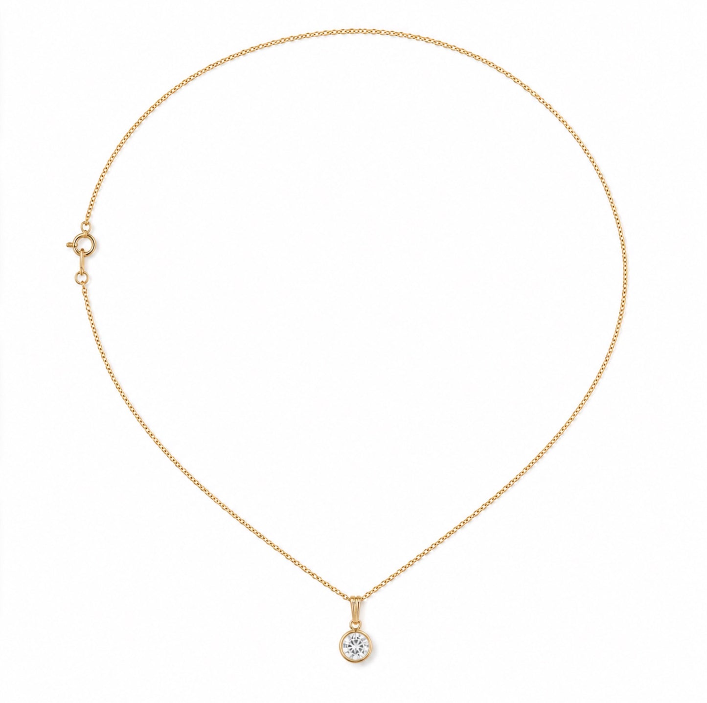 14k Gold-Filled Solitaire Necklace