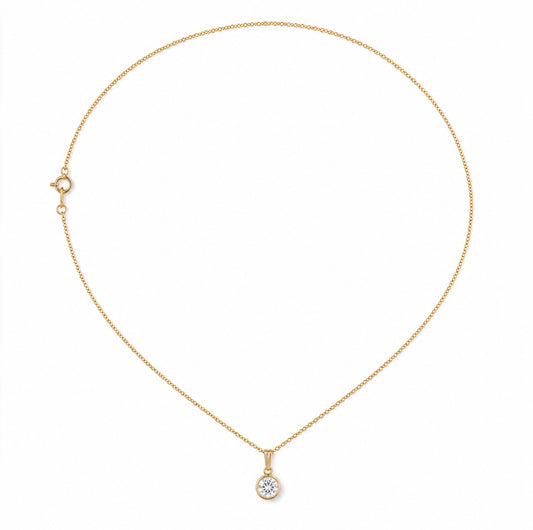 14k Gold-Filled Solitaire Necklace