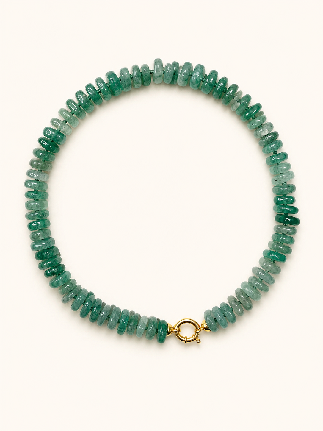 African Green Chalcedony Necklace